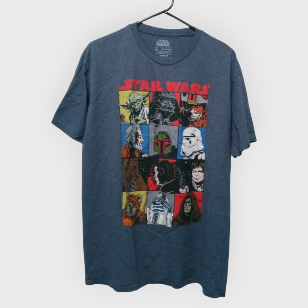 Star Wars Comic Strip Cartoon Group V Fifth Sun Men's Licensed T-Shirt Large